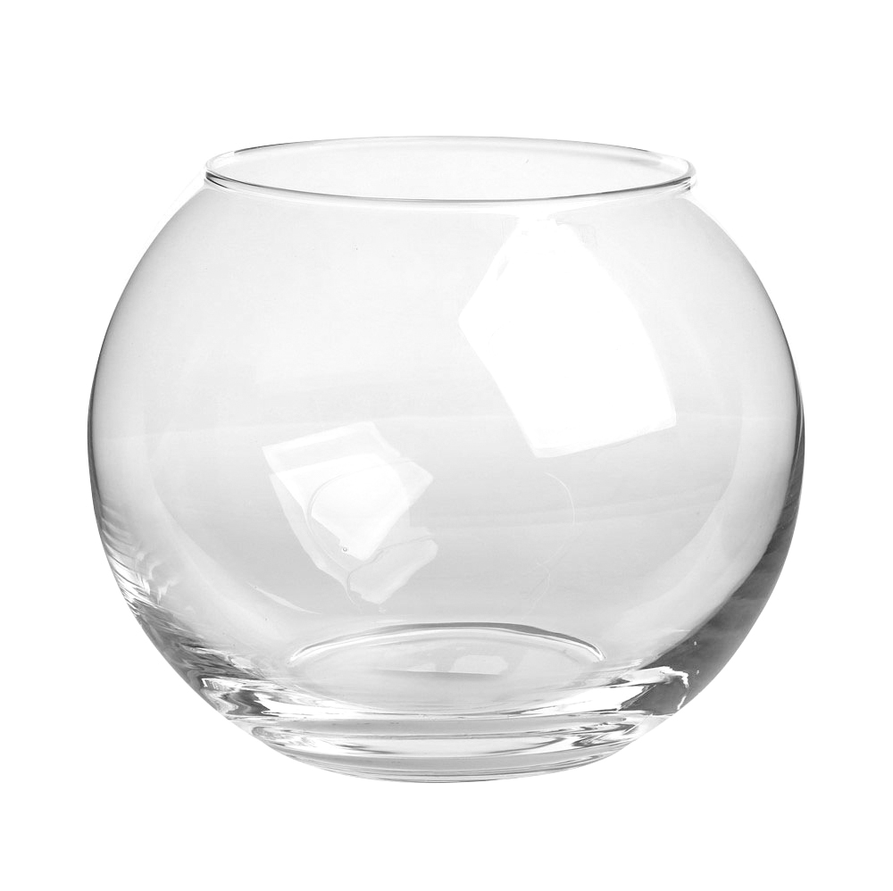 Váza guľatá sklenená 20 cm