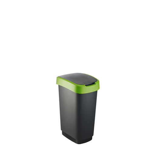 Odpadkový kôš Twist 10l čierno-zelený