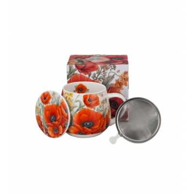 Obrázok pre Porcelánový hrnček 430 ml so sitkom a pokrievkou Maky
