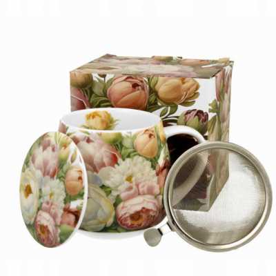 Obrázok pre Hrnček porcelánový 460ml KVETY ETNO