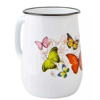 Smaltovaný džbánok motýle 2,5 l Obrázok pre Smaltovaný džbánok motýle 2,5 l