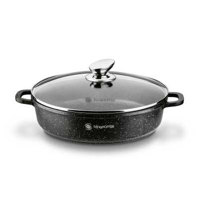Obrázok pre Hrniec s keramickým povrchom  a pokrievkou 28CM