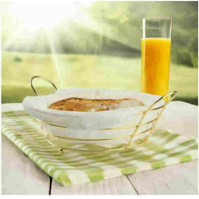 Košík na chlieb 30x24cm zlatý Obrázok pre Košík na chlieb 30x24cm zlatý