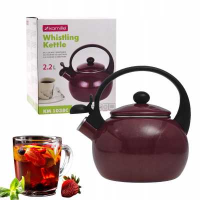 Obrázok pre Čajník smaltovaný červený 2,2l