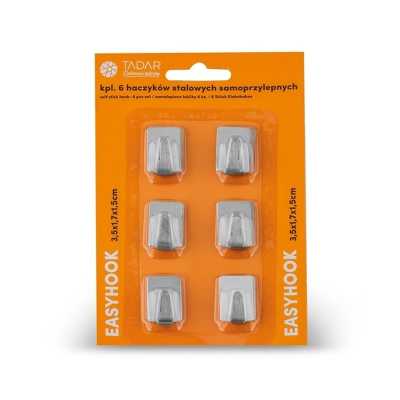 Obrázok pre Háčik samolepiaci nerezový 6ks