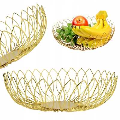 Obrázok pre Zlatý košík na ovocie 25,5 x 10,5 cm