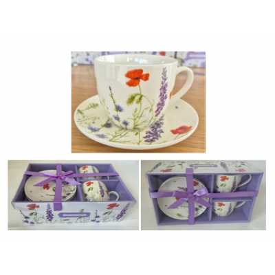 Obrázok pre Darčeková sada 2 šálok s podšálkami – 260 ml POPPY