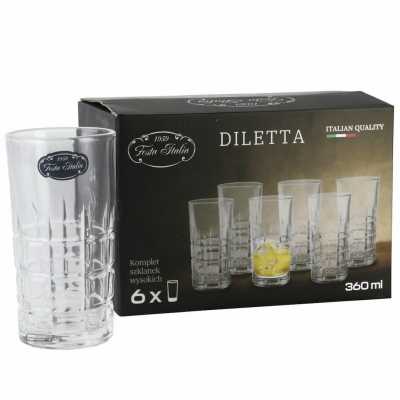 Obrázok pre Poháre sada 6 ks 360 ml Diletta