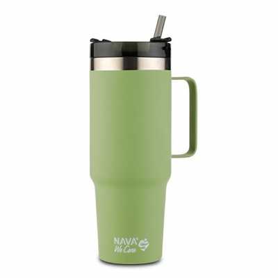 Obrázok pre Termohrnček svetlo zelený 900ml so slamkou