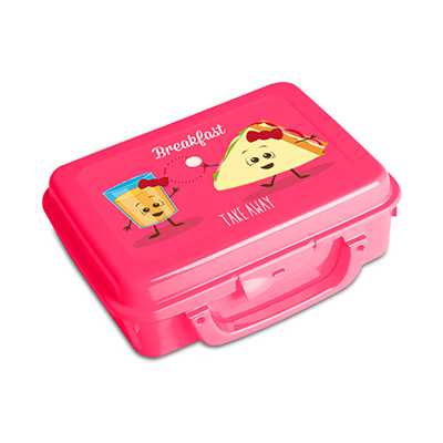 box nádoba dóza na desiatu obed plastová uzatvárateľná s rúčkou a detským motívom rôzne farby