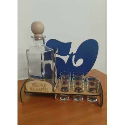 Obrázok pre Štamperlíky so sklenenou fľašou na stojane s označením 50