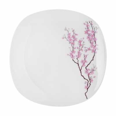 plytký tanier porcelánový so vzorom 
