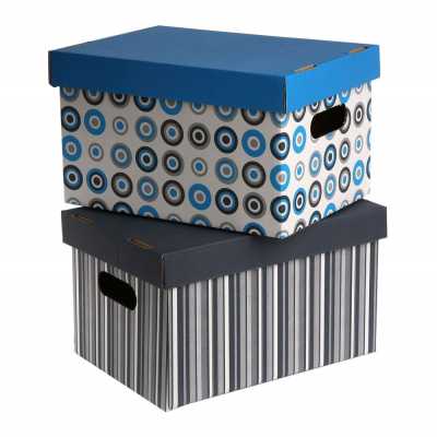 Obrázok pre Krabica/box úložný kartónový ozdobný  31x22x19cm