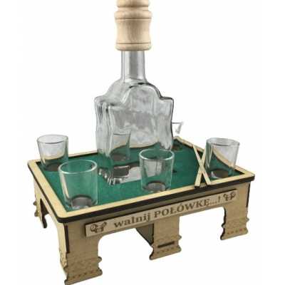 Obrázok pre Štamperlíky s fľašou s motívom biliardového stola
