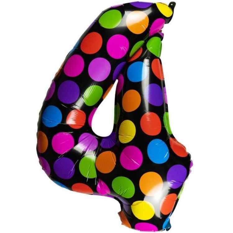 Obrázok pre Balón fóliový  číslo 4 lentilky