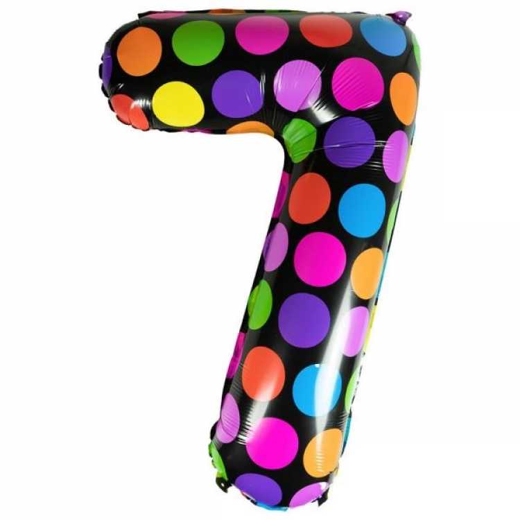 Obrázok pre Balón fóliový  číslo 7 lentilky