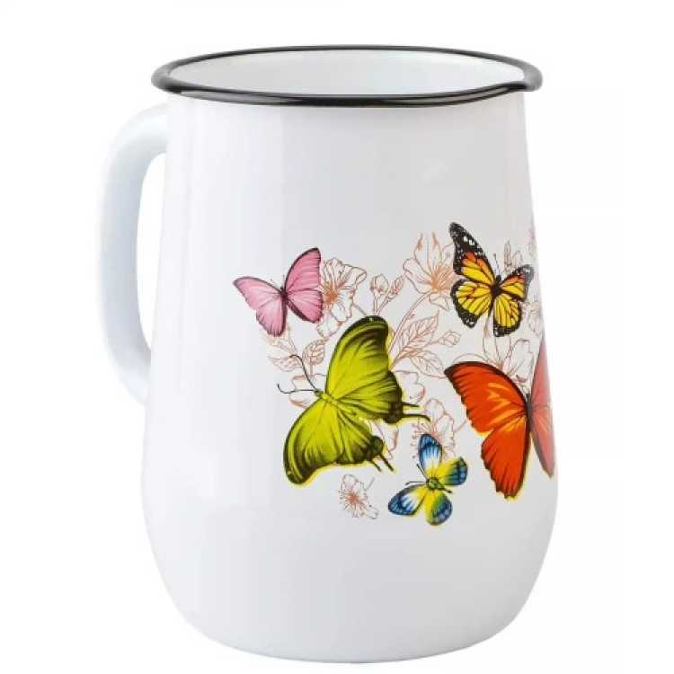 Obrázok pre Smaltovaný džbánok motýle 2,5 l
