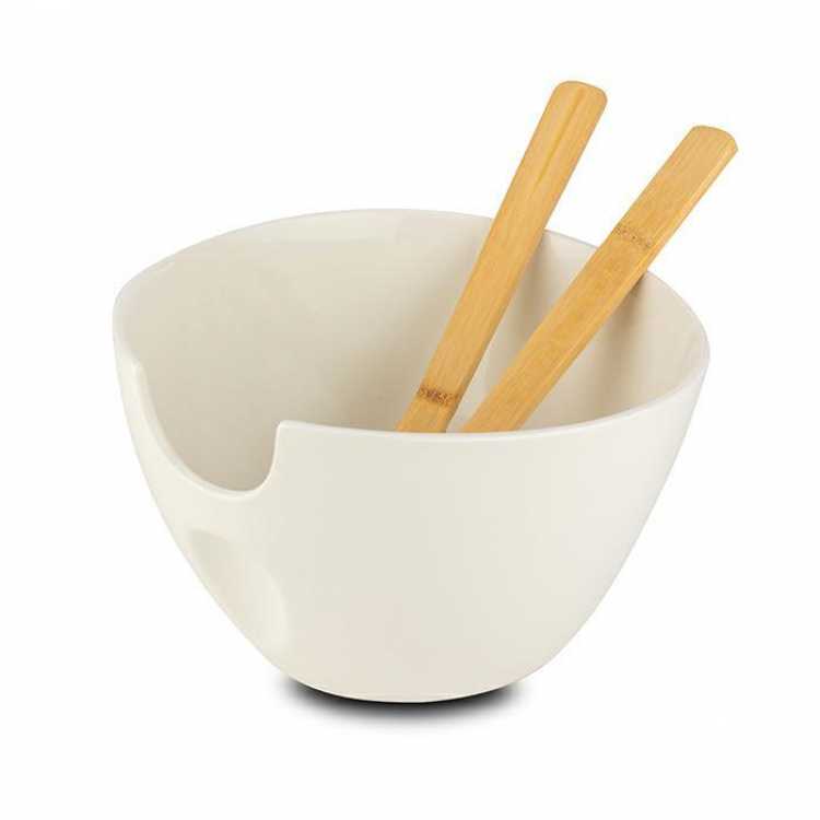 Obrázok pre Keramická šalátová misa NAVA 26 cm 1,8 l bambusové dno