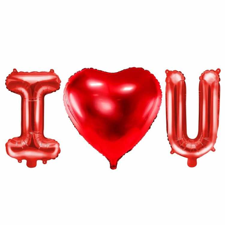 Obrázok pre Sada 3 balónov I LOVE U
