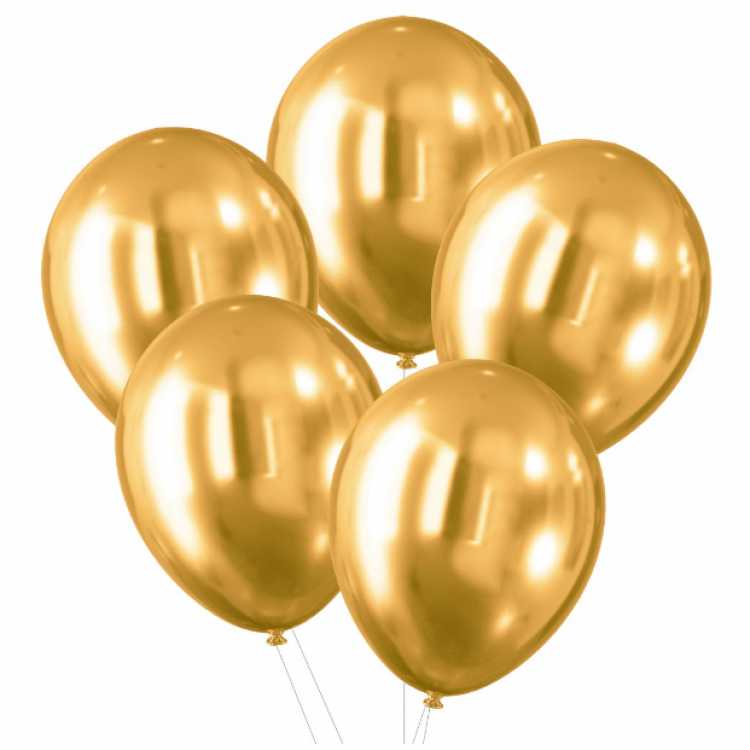 Obrázok pre Sada 5 balónov zlatých CELEBRATE