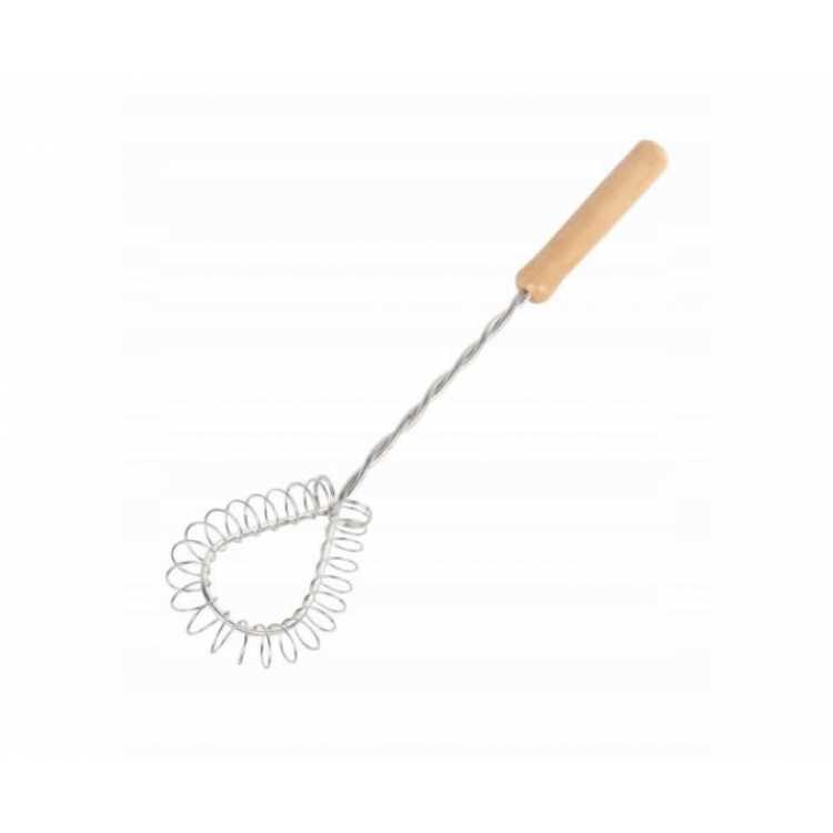 Obrázok pre Šľahač na vajcia 30 cm – Nerez s drevenou rukoväťou