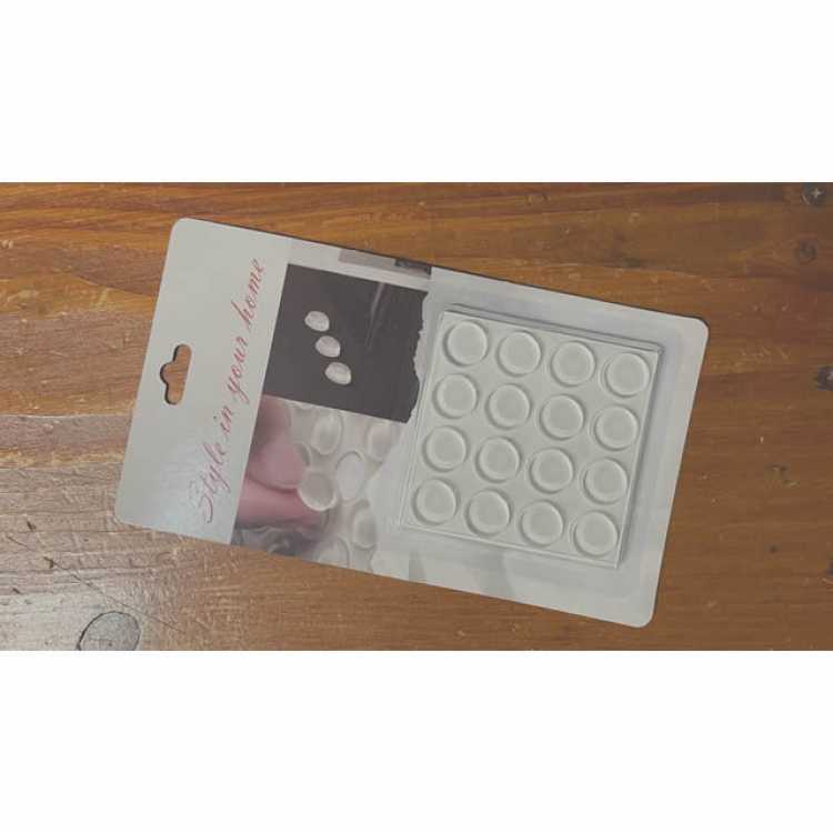 Obrázok pre Gumové nárazníky 16 ks 15 mm samolepiace okrúhle