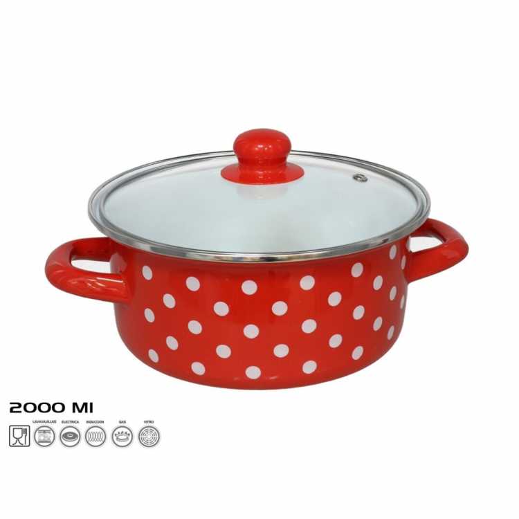 Obrázok pre Kastrol smaltovaný s pokrievkou  2,0L 20x9cm JAEN