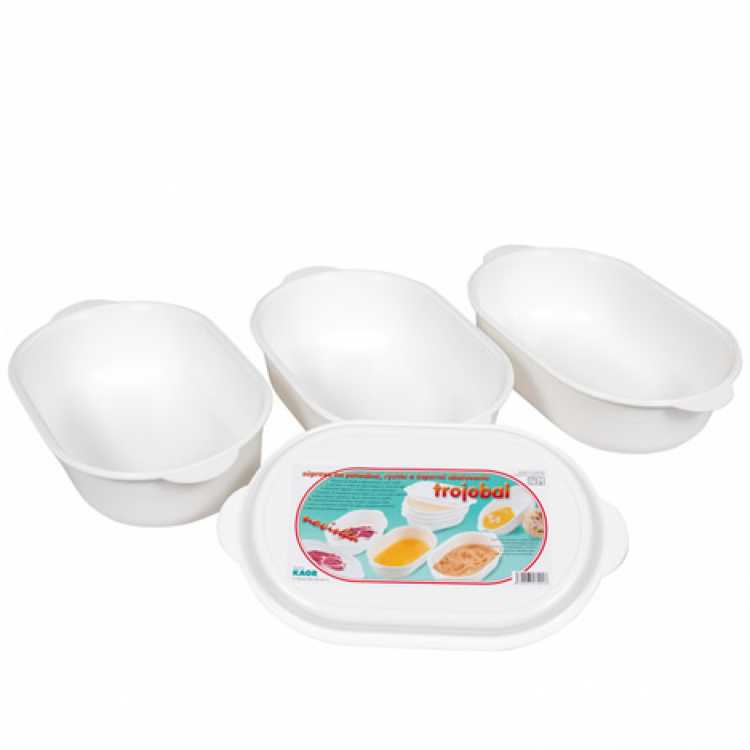 Obrázok pre Misky na obaľovanie s poklopom, balenie 3ks