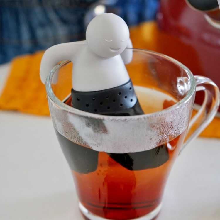 Obrázok pre Silikónový čajový zaparovovač – veselý panáčik 8,7 cm