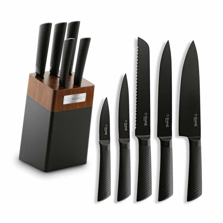 Obrázok pre Sada 5 nožov so stojanom z akácie Taylor