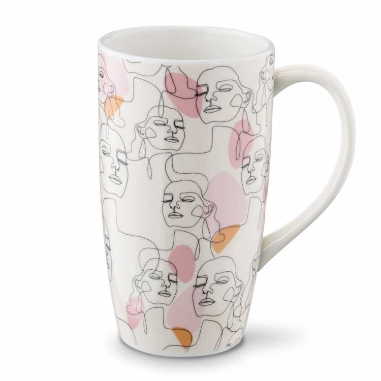 Obrázok pre Hrnček Eli Tváre 600 ml – porcelánový hrnček na kávu a čaj