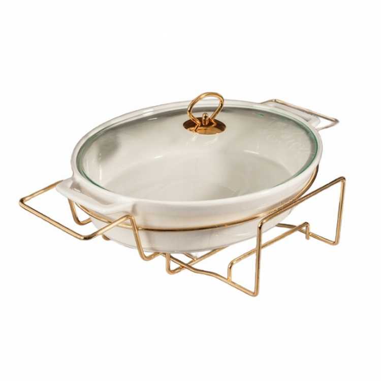 Obrázok pre Keramická misa s ohrievačom 36,5 × 25,5 × 7 cm