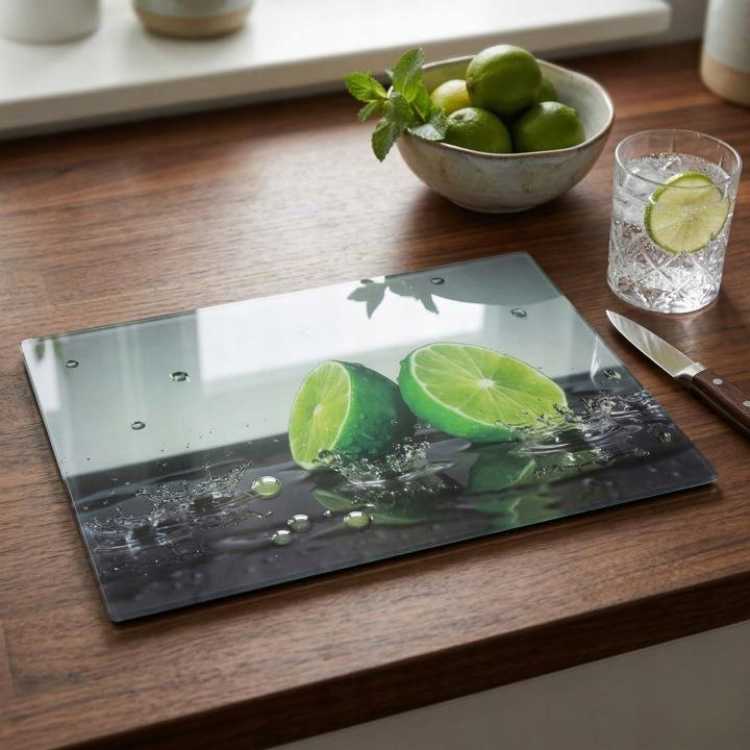 Obrázok pre Sklenená krájacia doska 25 x 35 cm – limetka