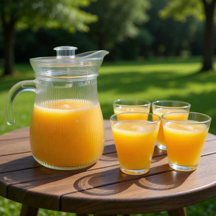 Obrázok pre Sklenený džbán 1,2 l a 4 sklenené poháre 220 ml
