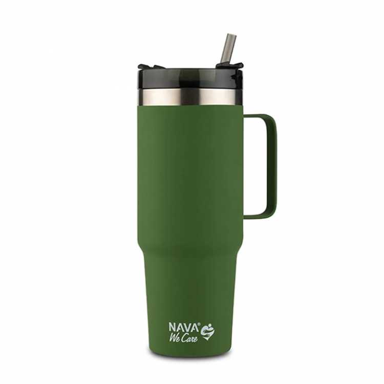 Obrázok pre Termohrnček zelený 900ml so slamkou