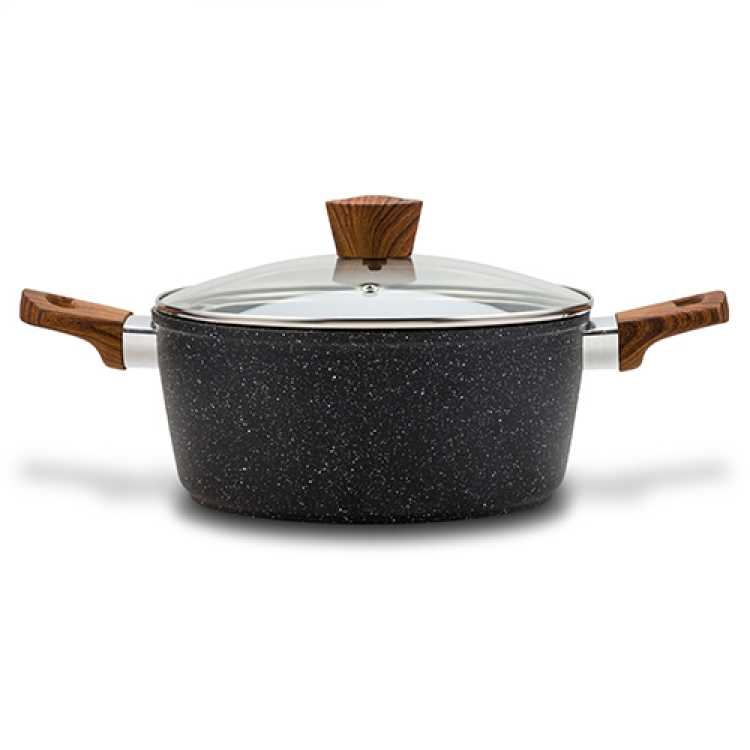 Obrázok pre Hrniec 28cm s kamenným povrchom a pokrievkou 6,6L NATURE