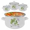 Obrázok pre Sada smaltovaných hrncov 8 dielov Bazalka