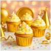 Obrázok pre Zlaté papierové košíčky na muffiny 100 ks – luxusný vzhľad
