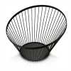 Obrázok pre Kruhový čierny košík na ovocie 30 x 20 cm