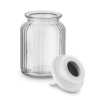 Obrázok pre Okrúhla sklenená dóza s keramickou pokrievkou v tvare srdca 1000 ml