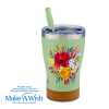 Obrázok pre Termohrnček Nava "We Care" so slamkou z nerezovej ocele - 400ml FLORAL