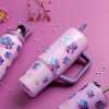 Obrázok pre Termohrnček 900ml so slamkou Purple Floral